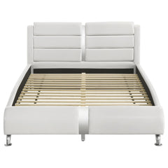 Jeremaine Upholstered Queen Sleigh Bed White