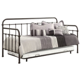 Best Furniture Outlet - Coaster - Livingston Metal Twin Daybed with Trundle Dark Bronze - 300398