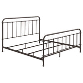 Best Furniture Outlet - Coaster - Livingston Metal Eastern King Open Frame Bed Dark Bronze - 300399KE