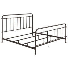 Best Furniture Outlet - Coaster - Livingston Metal Eastern King Open Frame Bed Dark Bronze - 300399KE