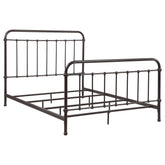 Best Furniture Outlet - Coaster - Livingston Metal Queen Open Frame Bed Dark Bronze - 300399Q