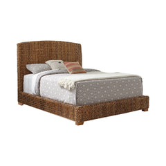 Best Furniture Outlet - Coaster - Laughton Banana Leaf Queen Panel Bed Amber - 300501Q