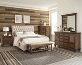 Best Furniture Outlet - Coaster - Devon5-piece Full Bedroom Set Beige and Burnished Oak - 300525F-S5