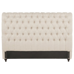 Devon 57-inch Upholstered Eastern King Headboard Beige