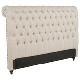 Best Furniture Outlet - Coaster - Devon 57-inch Upholstered California King Headboard Beige - 300525KWB1