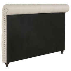 Devon 57-inch Upholstered California King Headboard Beige