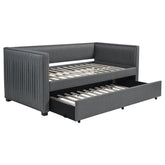 Best Furniture Outlet - Coaster - Brodie Upholstered Twin Daybed with Trundle Grey - 300554