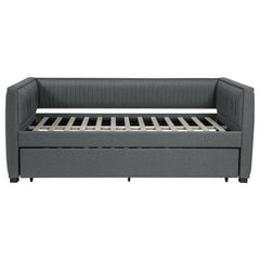 Brodie Upholstered Twin Daybed with Trundle Grey