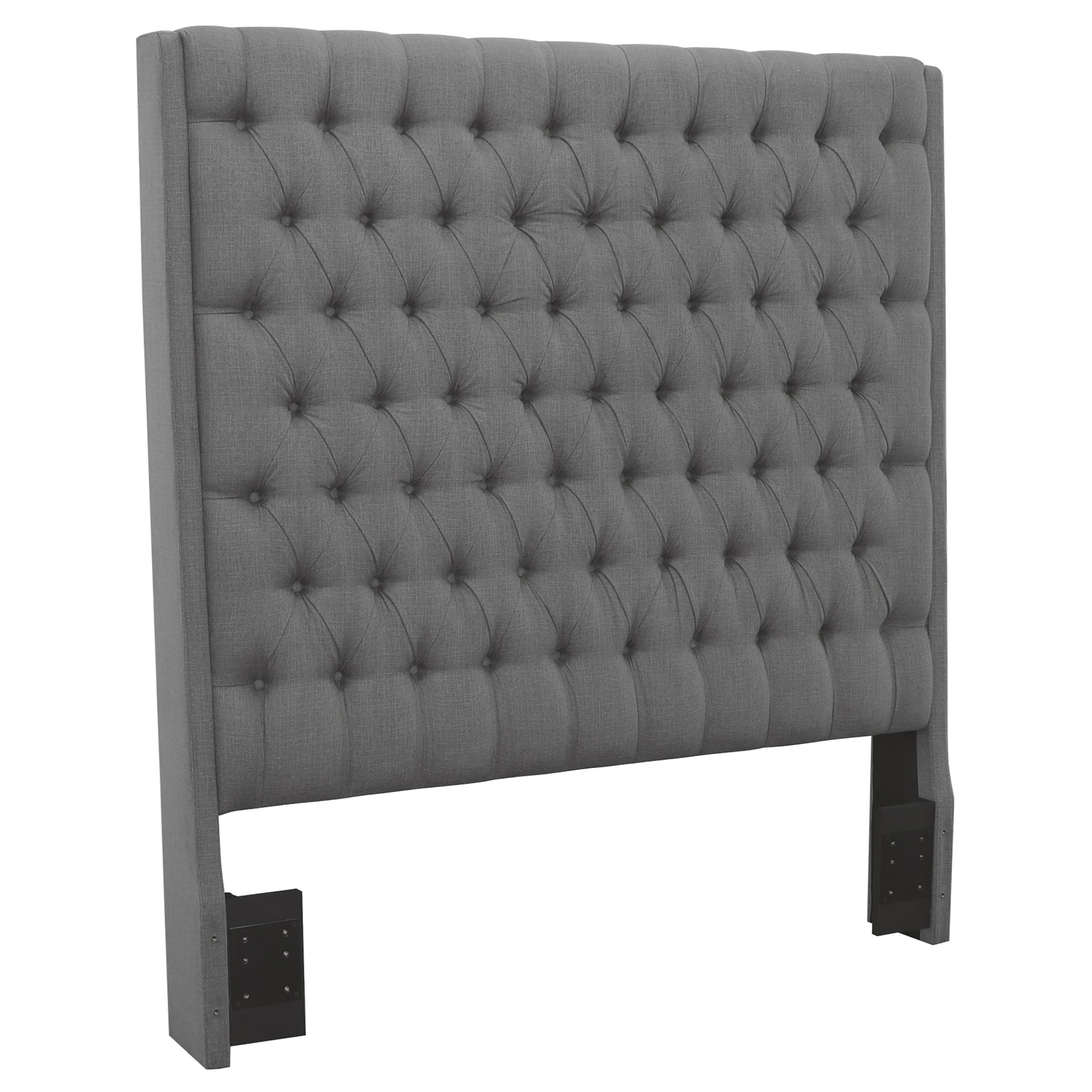 Best Furniture Outlet - Coaster - Camille Upholstered Eastern King Panel Headboard Grey - 300621KEB1