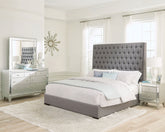 Best Furniture Outlet - Coaster - Camille 4-piece California King Bedroom Set Metallic Mercury - 300621KW-S4