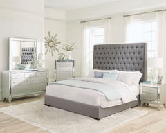 Best Furniture Outlet - Coaster - Camille 5-piece California King Bedroom Set Metallic Mercury - 300621KW-S5