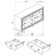 Camille 4-piece Queen Bedroom Set Metallic Mercury