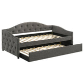 Best Furniture Outlet - Coaster - Sadie Upholstered Twin Daybed with Trundle Grey - 300638