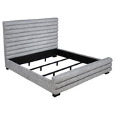 Best Furniture Outlet - Coaster - Patricia 58-inch Boucle Upholstered Eastern King Bed Grey - 300719KE