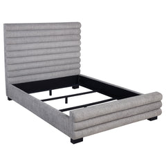 Best Furniture Outlet - Coaster - Patricia 58-inch Boucle Upholstered California King Bed Grey - 300719KW