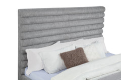 Patricia 58-inch Boucle Upholstered California King Bed Grey
