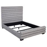 Best Furniture Outlet - Coaster - Patricia 58-inch Boucle Upholstered Queen Bed Grey - 300719Q