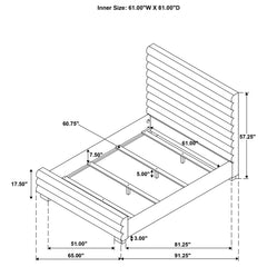 Patricia 58-inch Boucle Upholstered Queen Bed Grey