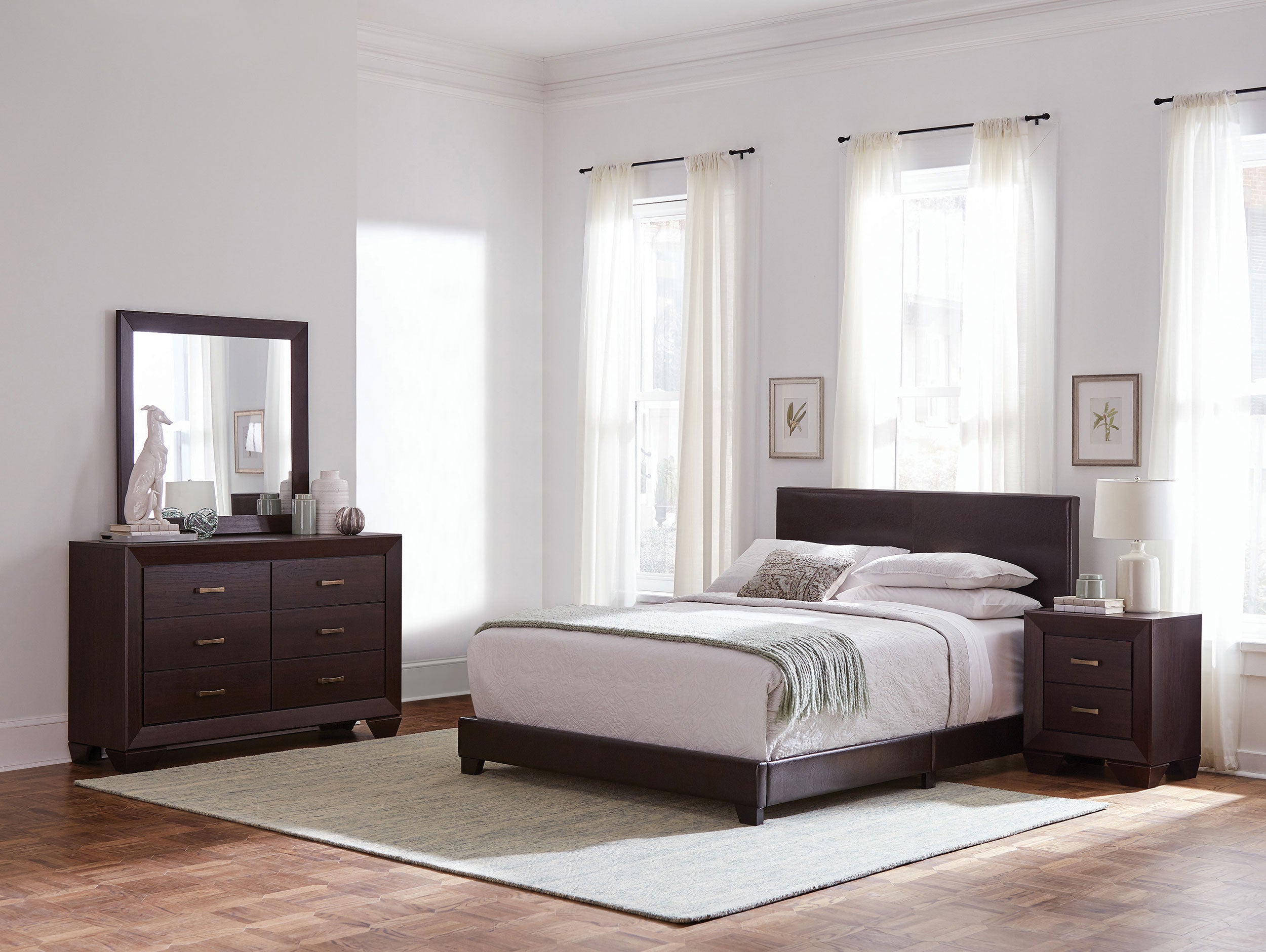 Best Furniture Outlet - Coaster - Dorian 4-piece Twin Bedroom Set Dark Cocoa - 300762T-S4