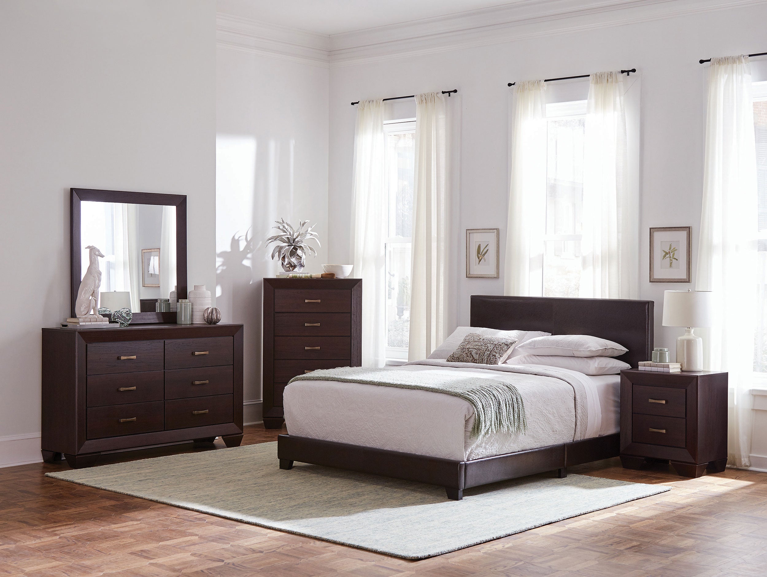 Best Furniture Outlet - Coaster - Dorian 5-piece Twin Bedroom Set Dark Cocoa - 300762T-S5