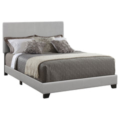 Best Furniture Outlet - Coaster - Dorian Faux Leather Upholstered Full Panel Bed Grey - 300763F