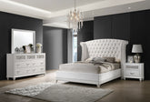 Best Furniture Outlet - Coaster - Barzini 4-piece Eastern King Bedroom Set White - 300843KE-S4