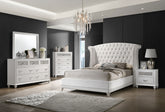 Best Furniture Outlet - Coaster - Barzini 5-piece Eastern King Bedroom Set White - 300843KE-S5