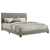 Best Furniture Outlet - Coaster - Dorian Fabric Upholstered Eastern King Panel Bed Taupe - 300851KE