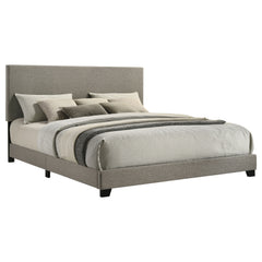 Best Furniture Outlet - Coaster - Dorian Fabric Upholstered California King Panel Bed Taupe - 300851KW
