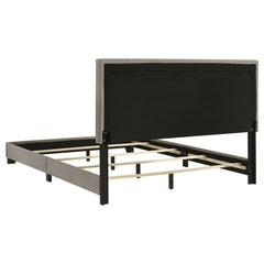 Dorian Fabric Upholstered Queen Panel Bed Taupe