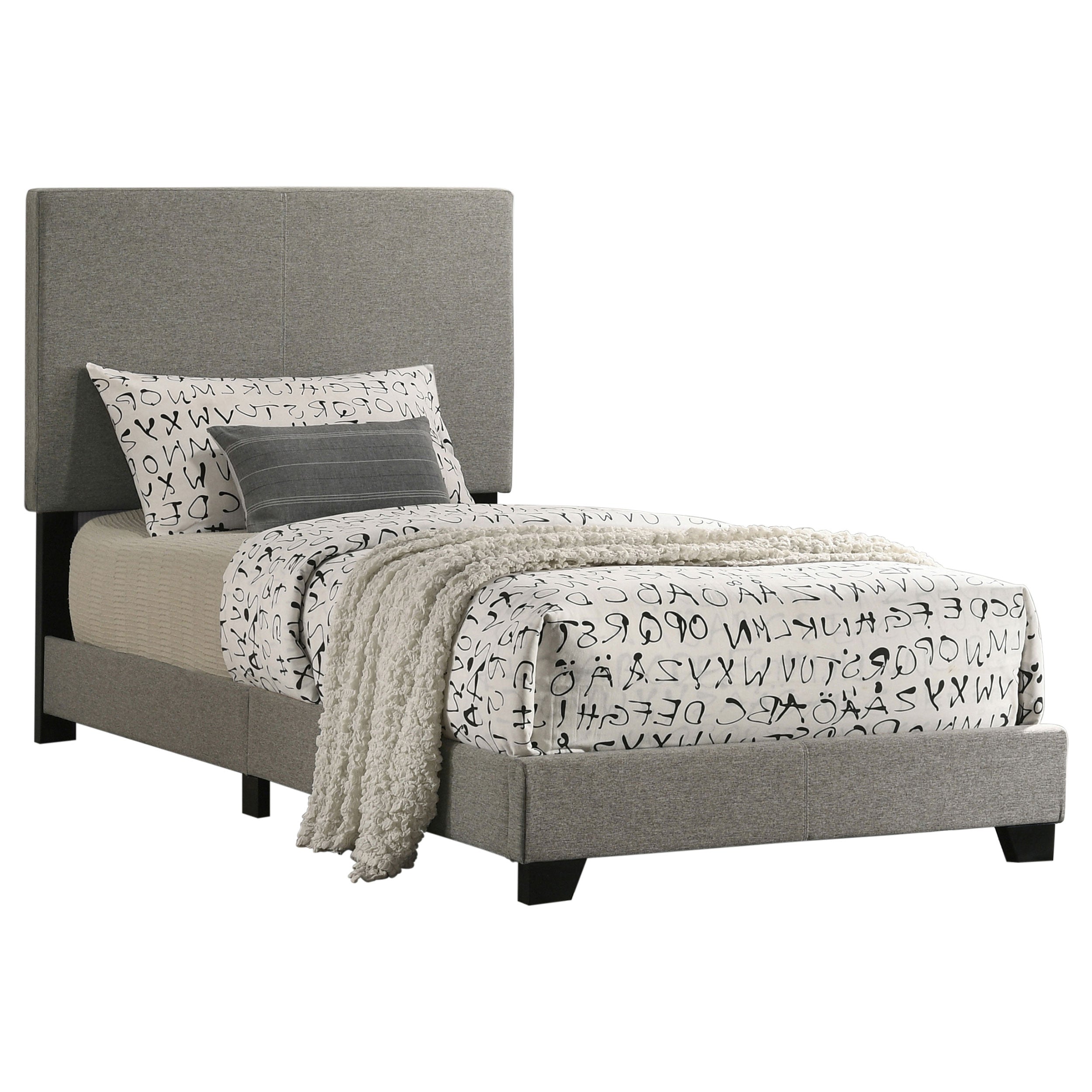 Best Furniture Outlet - Coaster - Dorian Fabric Upholstered Twin Panel Bed Taupe - 300851T