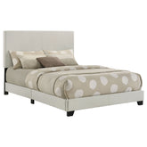 Best Furniture Outlet - Coaster - Dorian Fabric Upholstered Full Panel Bed Cream - 300852F