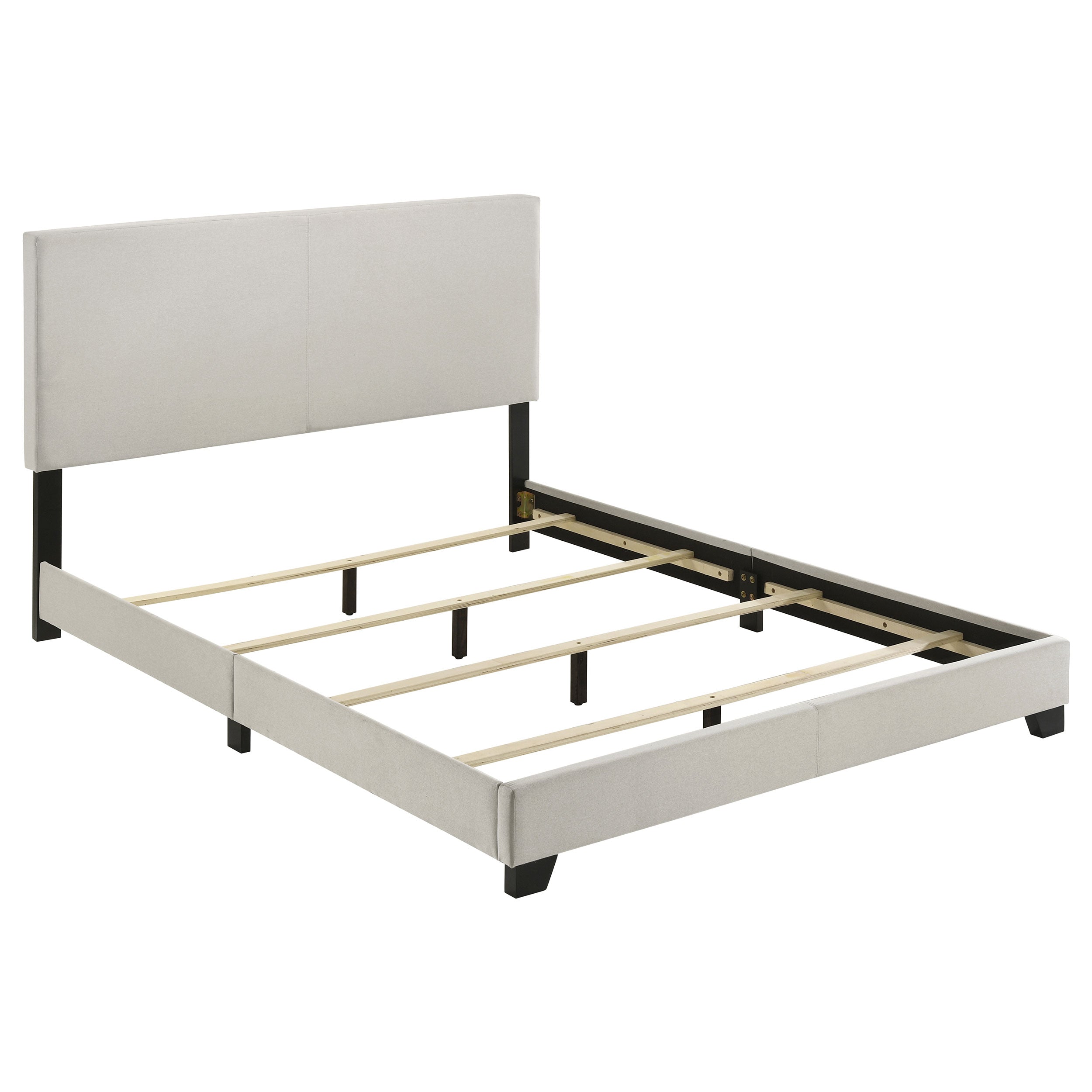 Best Furniture Outlet - Coaster - Dorian Fabric Upholstered Queen Panel Bed Cream - 300852Q