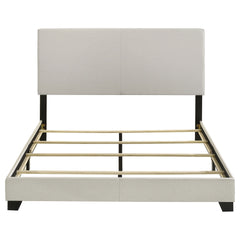 Dorian Fabric Upholstered Queen Panel Bed Cream