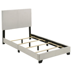Best Furniture Outlet - Coaster - Dorian Fabric Upholstered Twin Panel Bed Cream - 300852T