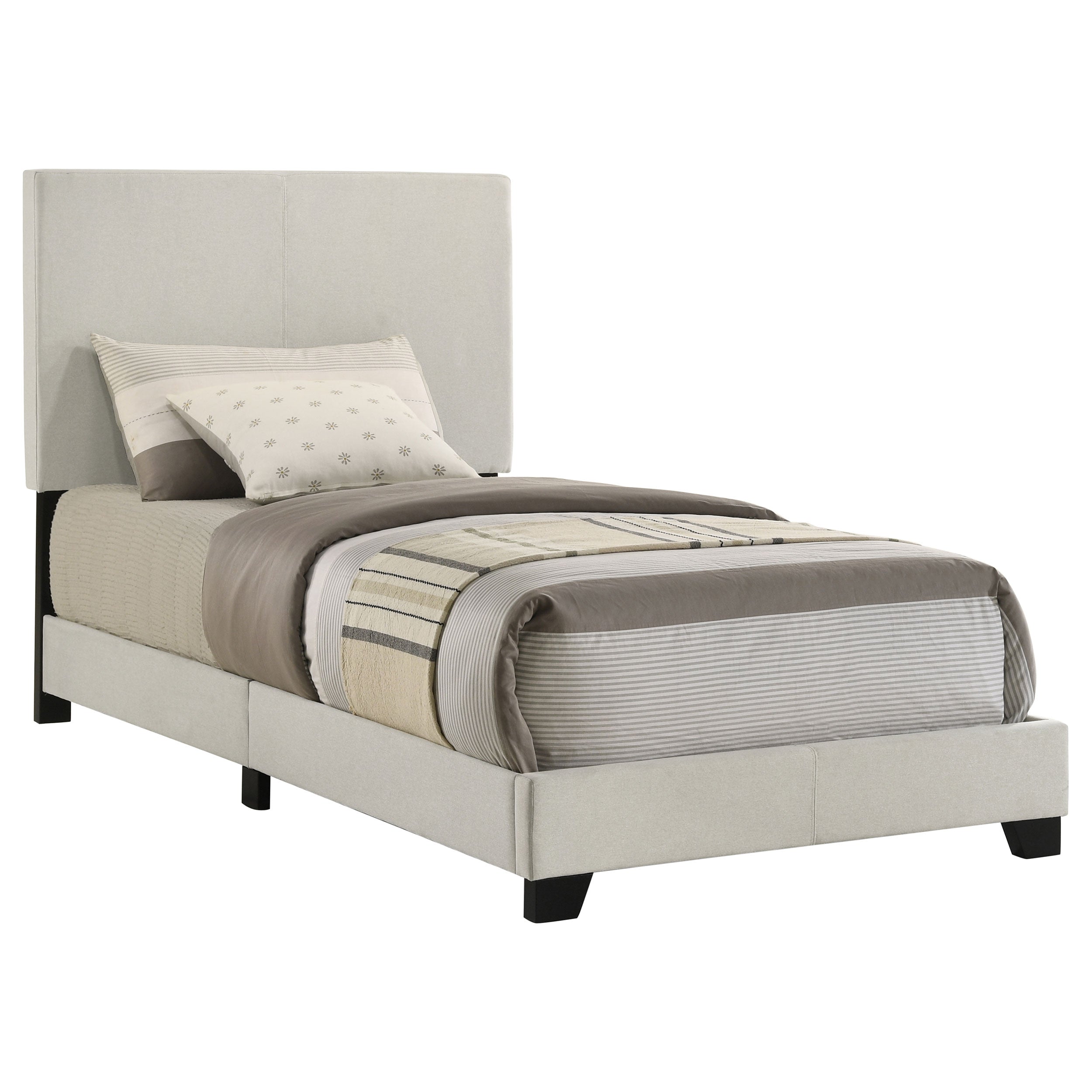 Best Furniture Outlet - Coaster - Dorian Fabric Upholstered Twin Panel Bed Cream - 300852T