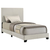 Best Furniture Outlet - Coaster - Dorian Fabric Upholstered Twin Panel Bed Cream - 300852T