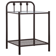 Best Furniture Outlet - Coaster - Livingston Metal 1-shelf Nightstand Dark Bronze - 301392