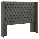 Best Furniture Outlet - Coaster - Bancroft Upholstered Full Wingback Headboard Grey - 301405FB1