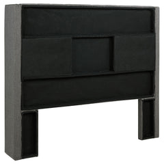 Bancroft Upholstered Queen Wingback Headboard Grey