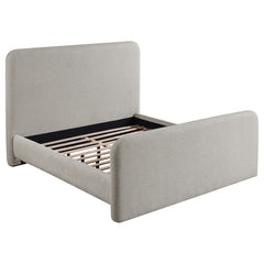 Best Furniture Outlet - Coaster - Wren Upholstered Eastern King Panel Bed Grey - 302052KE