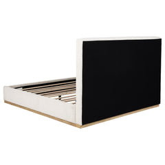 Knox Upholstered EASTERN KING Panel Bed Cream