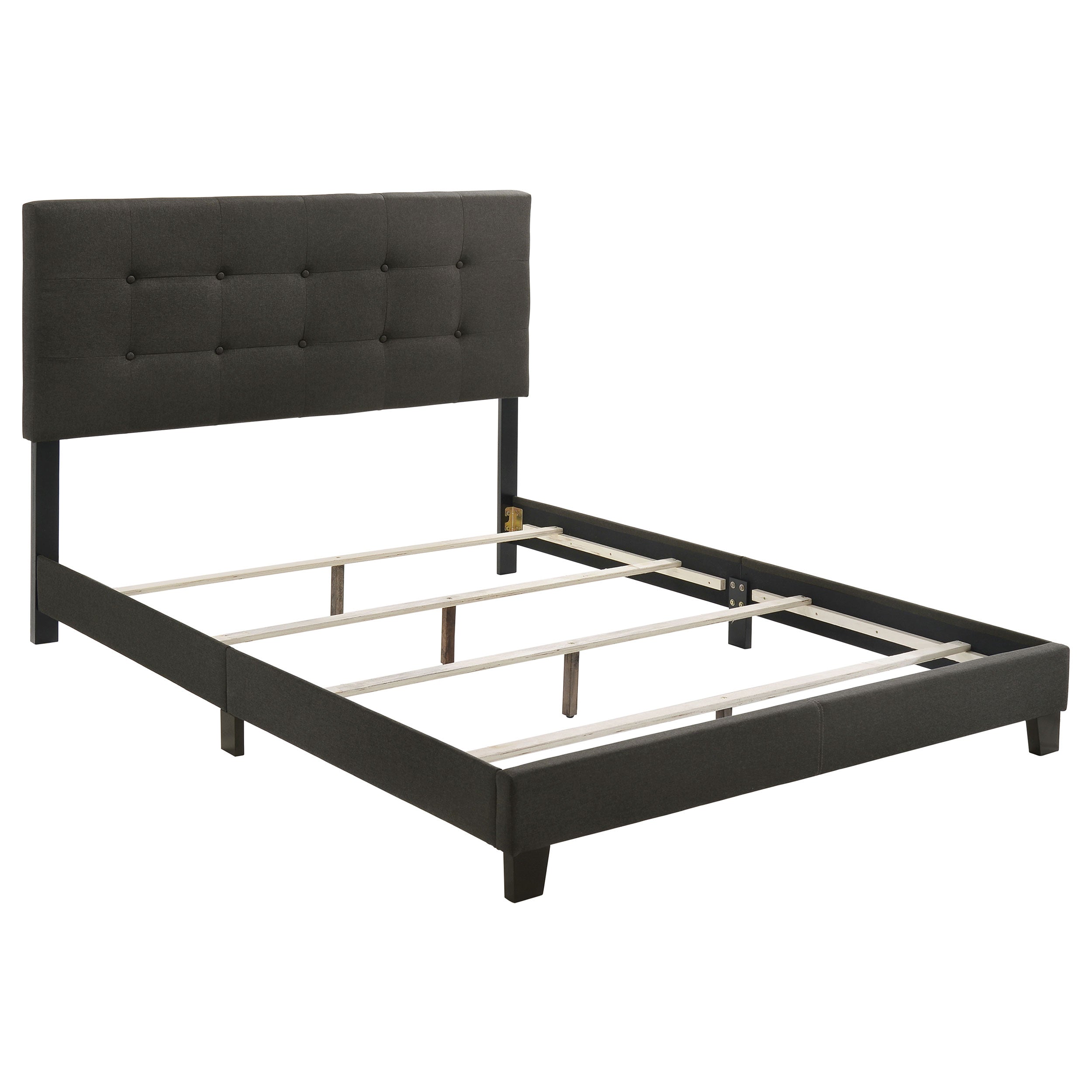 Best Furniture Outlet - Coaster - Mapes Upholstered Queen Panel Bed Charcoal - 305746Q