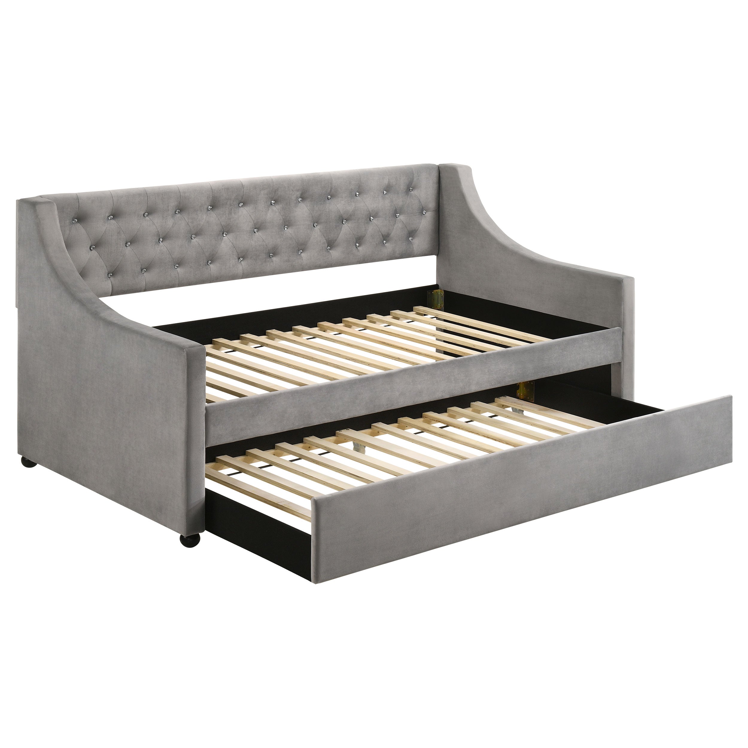 Best Furniture Outlet - Coaster - Chatsboro Upholstered Twin Daybed with Trundle Grey - 305883