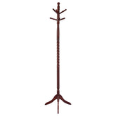 Best Furniture Outlet - Coaster - Riona 6 Hook Freestanding Wood Coat Rack Hat Hanger Merlot - 3058