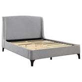 Best Furniture Outlet - Coaster - Mosby Upholstered Eastern King Wingback Bed Grey - 306021KE