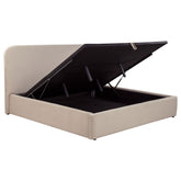 Best Furniture Outlet - Coaster - Anders Upholstered Eastern King Storage Lift Platform Bed Beige - 306037BEIKE