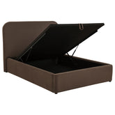 Best Furniture Outlet - Coaster - Anders Upholstered Full Storage Lift Platform Bed Chocolate - 306037CHF