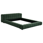 Best Furniture Outlet - Coaster - Trinity Upholstered Queen Platform Bed Green - 306120Q