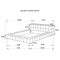 Trinity Upholstered Queen Platform Bed Green